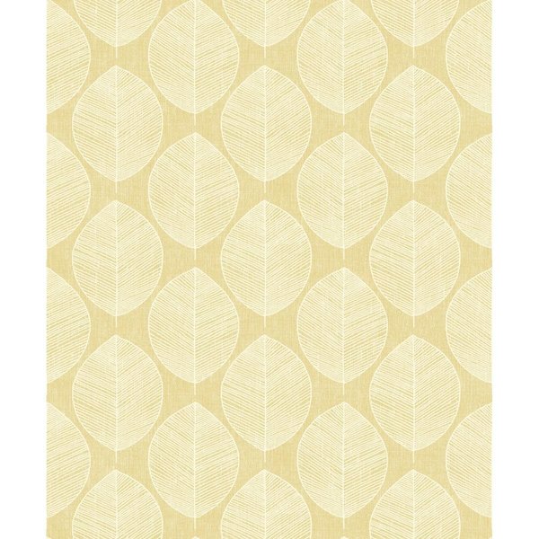 Arthouse Scandi Leaf WallpaperYellow 908202